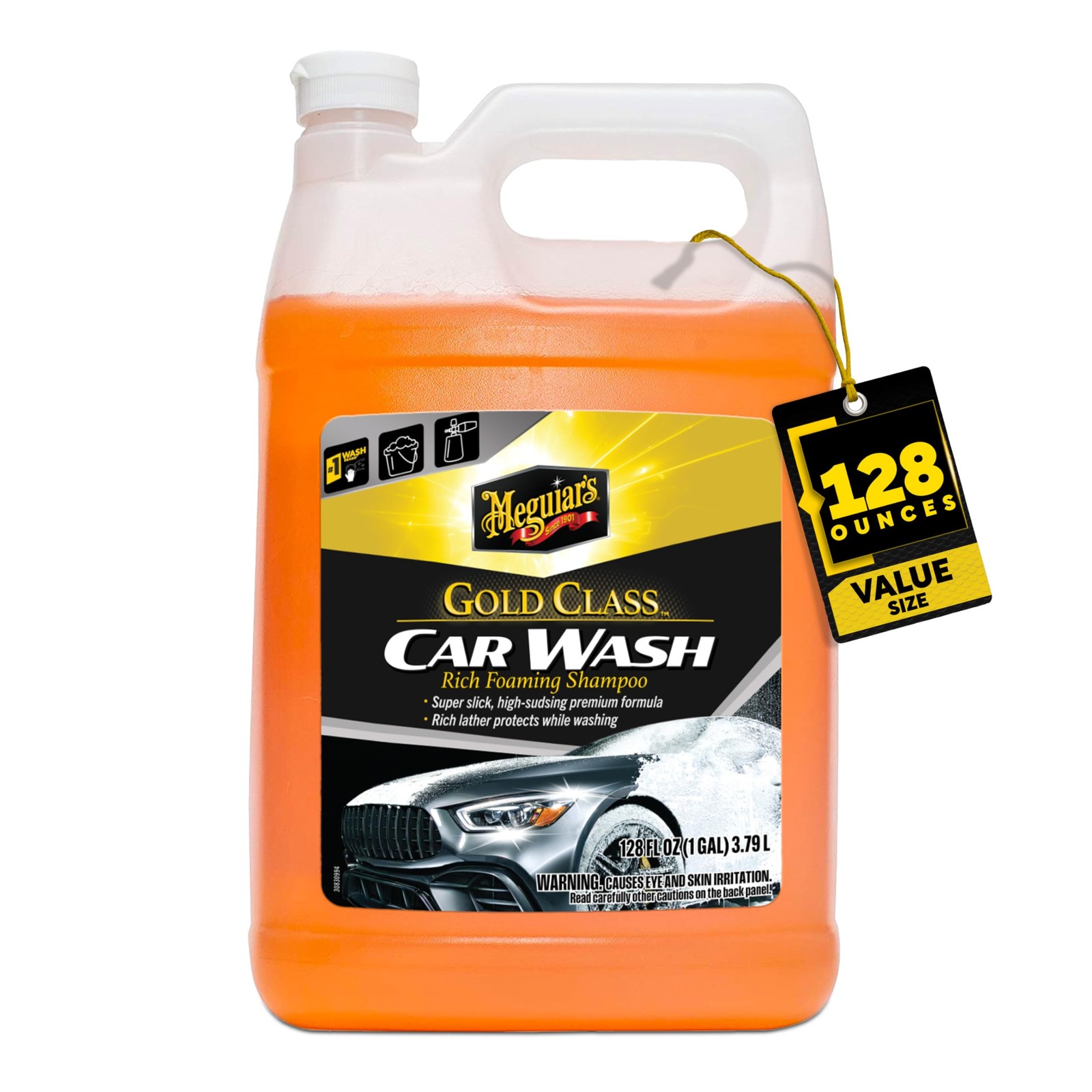 Meguiar’s Gold Class Car Wash – Premium Foaming 128 Fl Oz (Pack of 1)