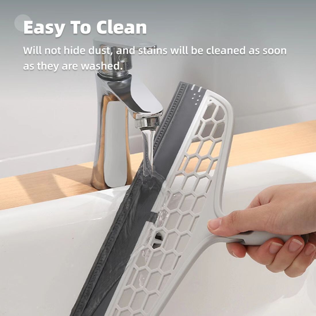 2 In 1 Adjustable Magic Broom Pet Hair Remover W/ Mini Squeegee Extended Length