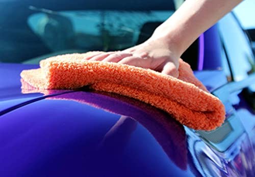 The Rag Company Eagle Edgeless 500 Microfiber Towels 4-Pack 16×16 Orange 500GSM