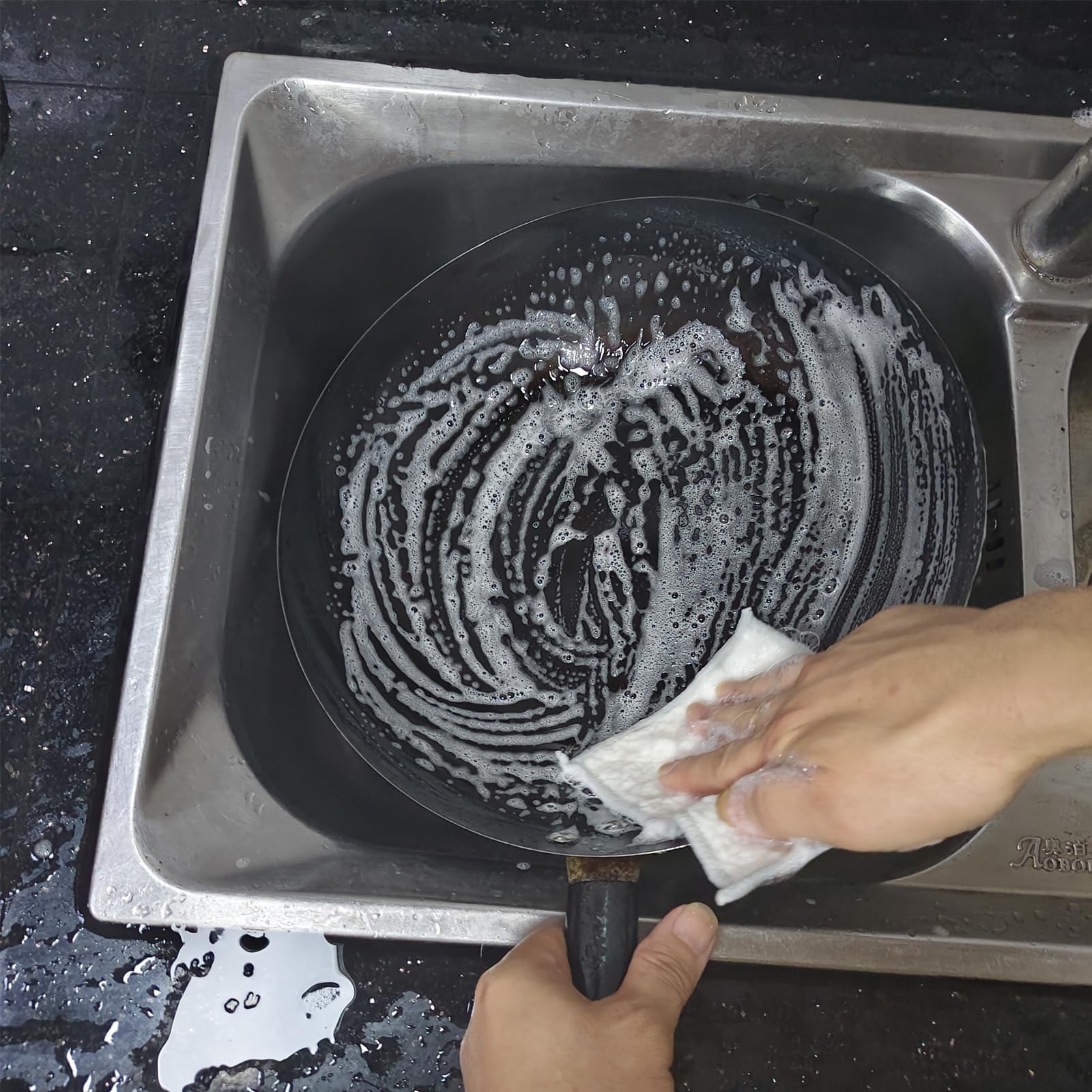 New thickened double-sided metal wire dishwashing cloth, suitable for both dr…