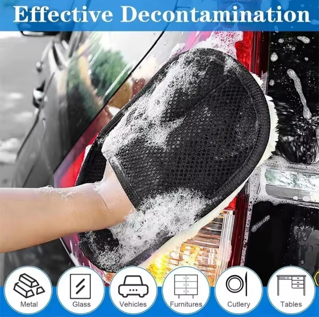 10 Pack Car Cleaning Washing Mitt Soft Microfiber Gloves Sponge Automotive Care