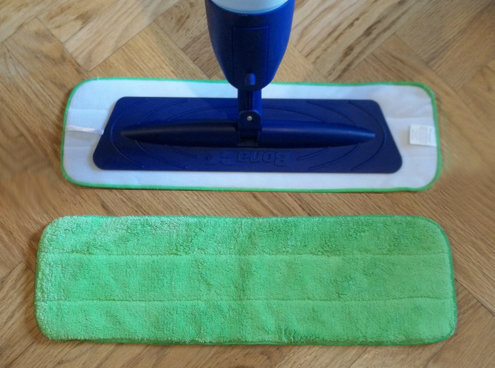 6 Green Microfiber dry Mop Pads Refill 6″x19″ Fits Bona,Libman,Scoth-Brite,etc..