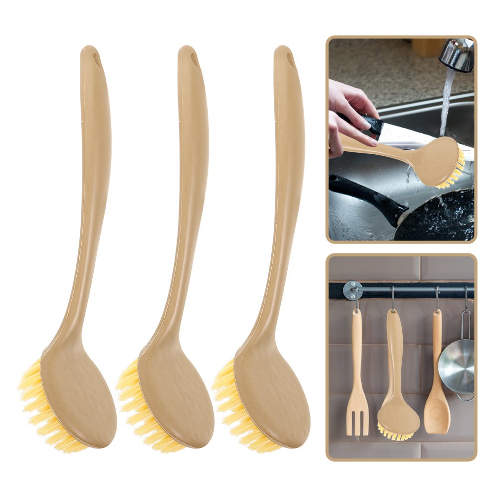 5Pcs Reusable Household Pan Cleaning Brushes Lightweight with Ergonomic Handle