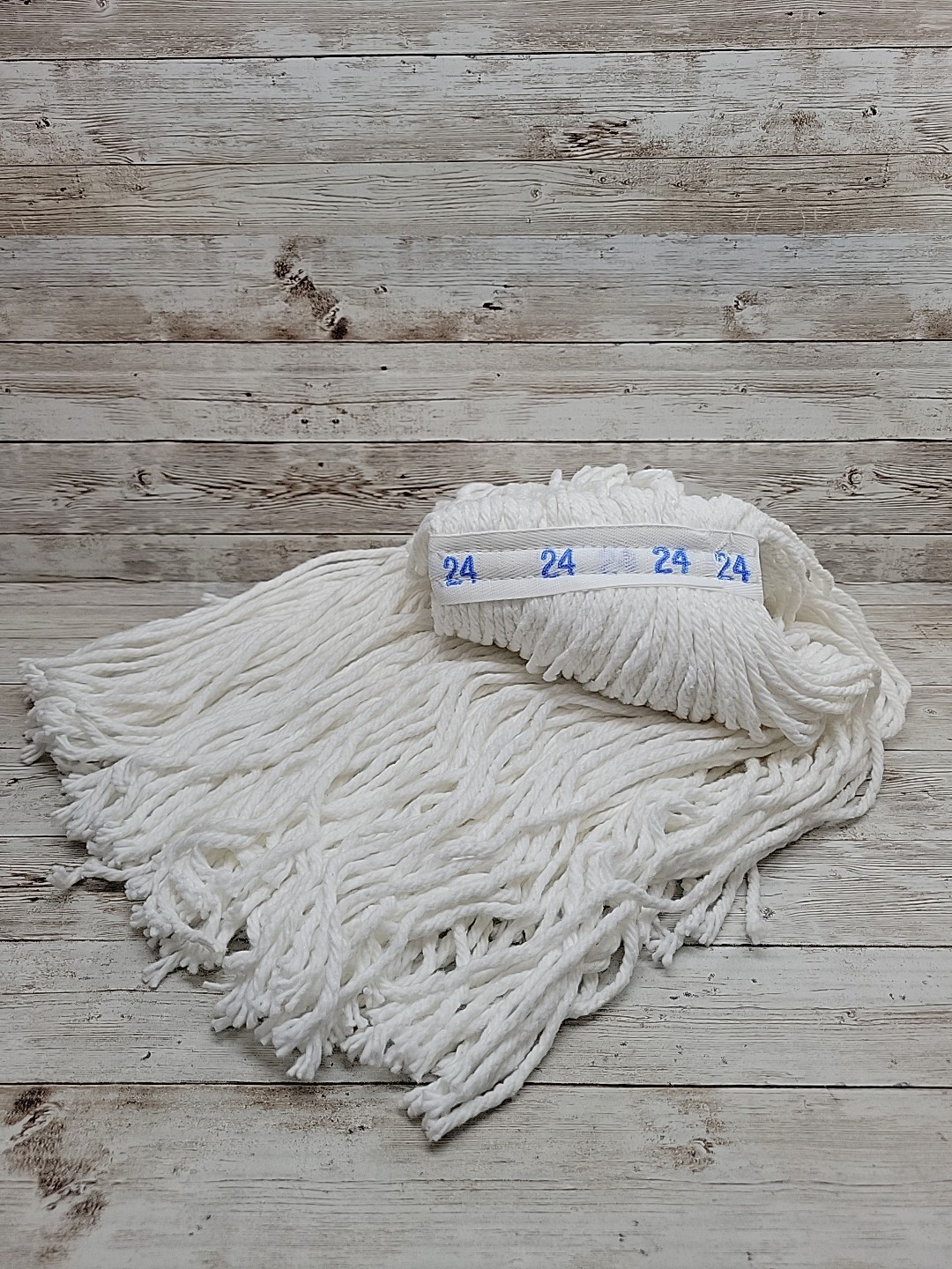 Mop Head Replacement Cotton Blend 24 oz *Lot of 5* Straight End wet Mop Head