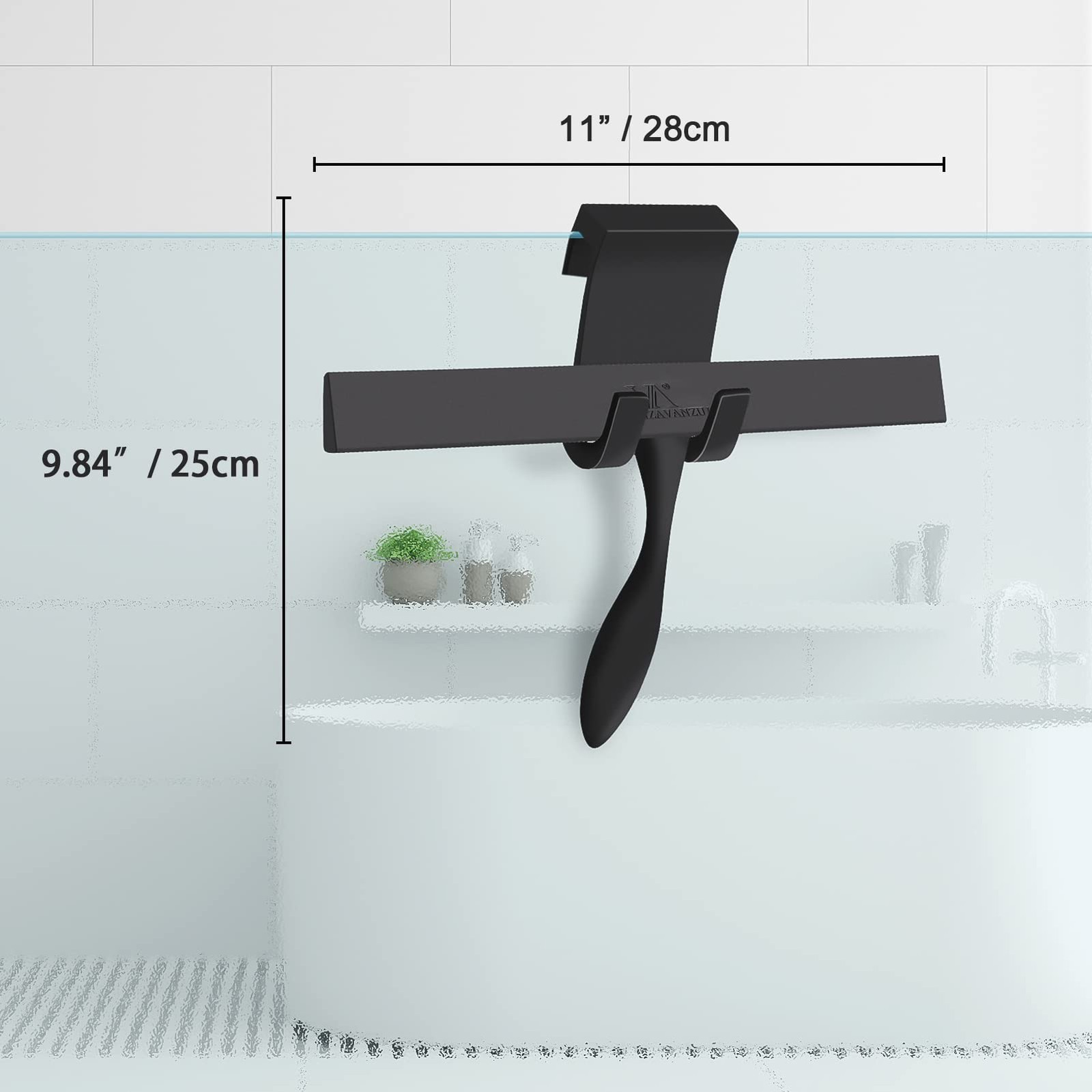Squeegee for Shower Glass Door, 11-Inch 11 inches, Black