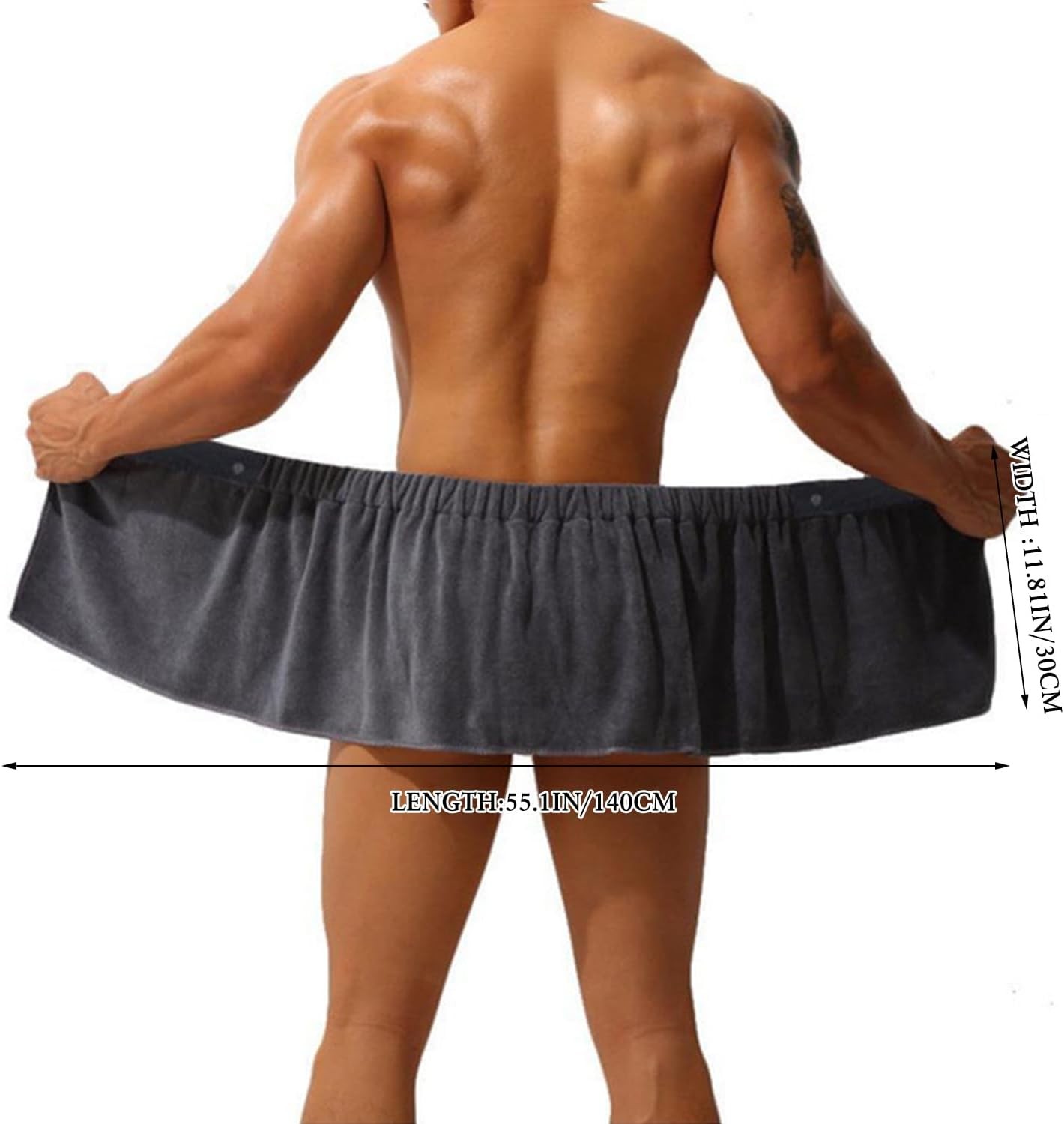 Men Boys Soft Wearable Bath Towel Short Pants Adjustable Mircofiber Towel Pool
