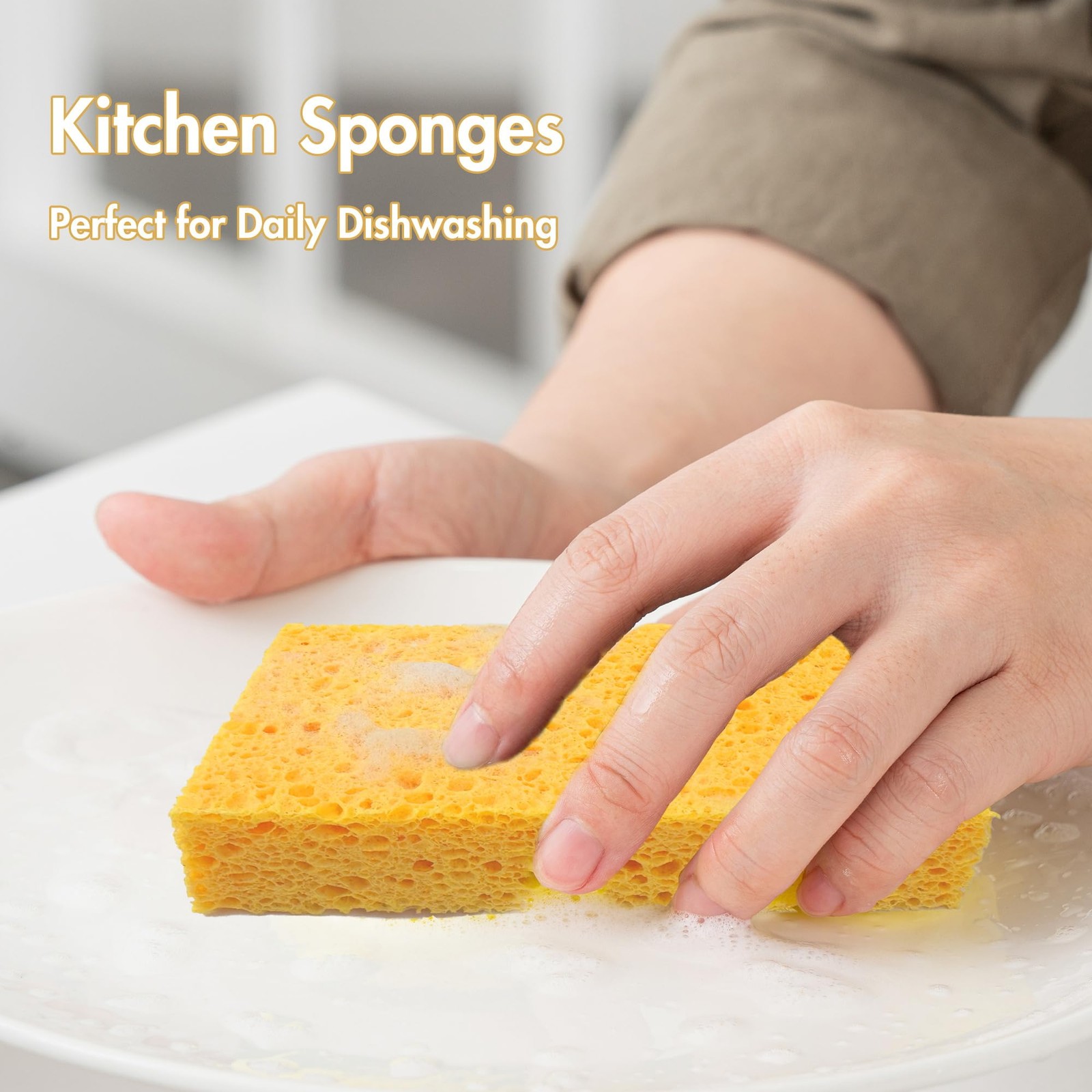 6 x 3.6 x 0.9 Inch JK SP-T22 Large Sponge, Kitchen Sponges, Handy Sponges, Ce…