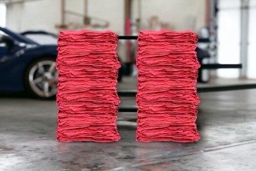 1000 Pcs Red Shop Towels Jumbo 15×15 Cleaning Rags, A-Grade & Free Shipping