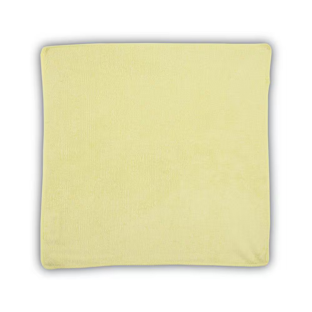 16 In. X 16 In. Light Commercial Yellow Microfiber Cloth (24-Count)