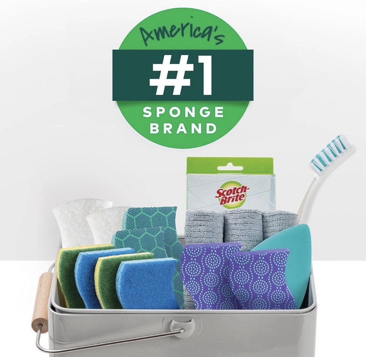 Scotch-Brite Scrub Dots 6pack Non-Scratch Scrub Sponge, Rinses Clean
