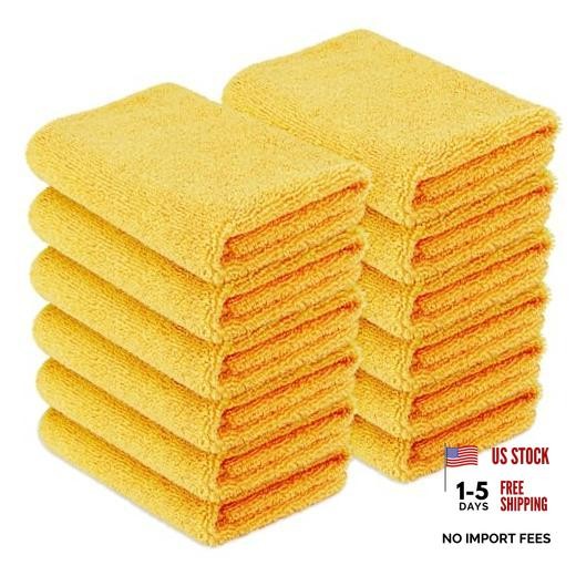 Microfiber Car Drying Towels, Highly Absorbent, Lint Free, Scratch 12 Pack