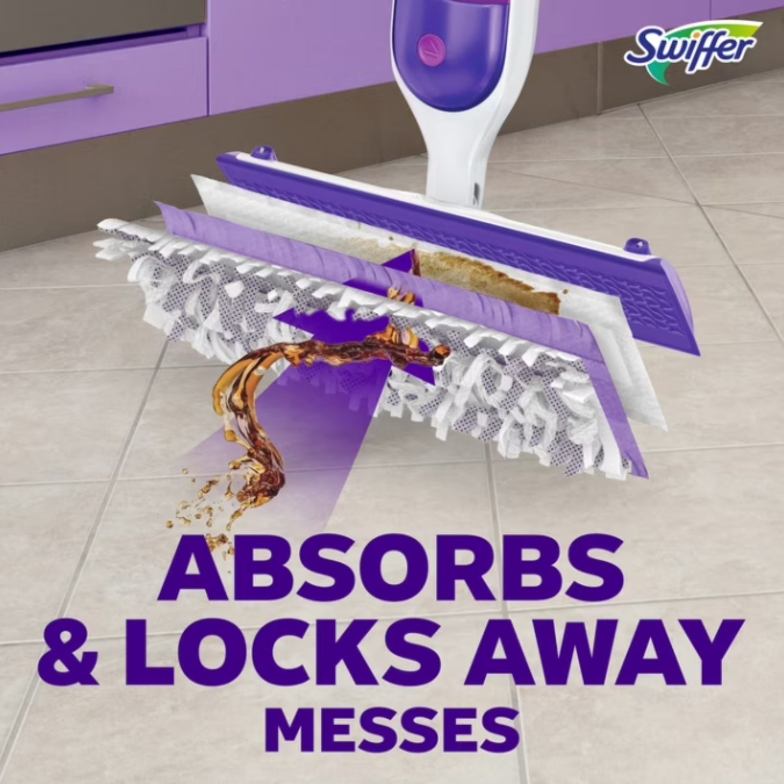 Swiffer Power Mop Set, Floor Cleaner for Tile, Vinyl, Laminate, Wood