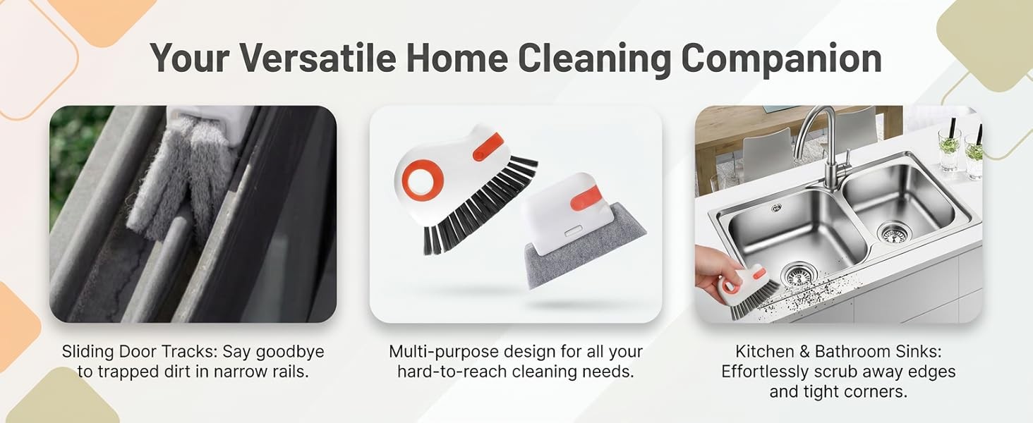 2 Pcs 2 in 1 Window Track Cleaner, Groove Cleaner Brush, Effective Window Sill