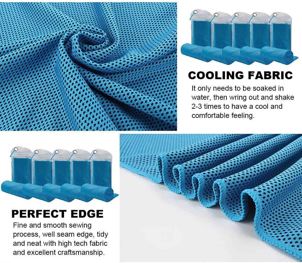 Pack of 60 Cooling Towel 40×12” Ice Towel for Neck and Face Microfiber Chilly