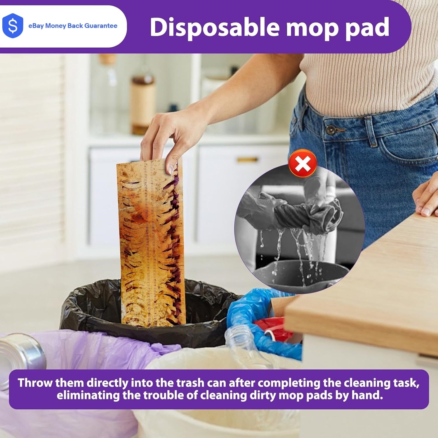 12PACK Disposable Power Mop Refills for PowerMop Multi-Surface Mop Spray 12Count