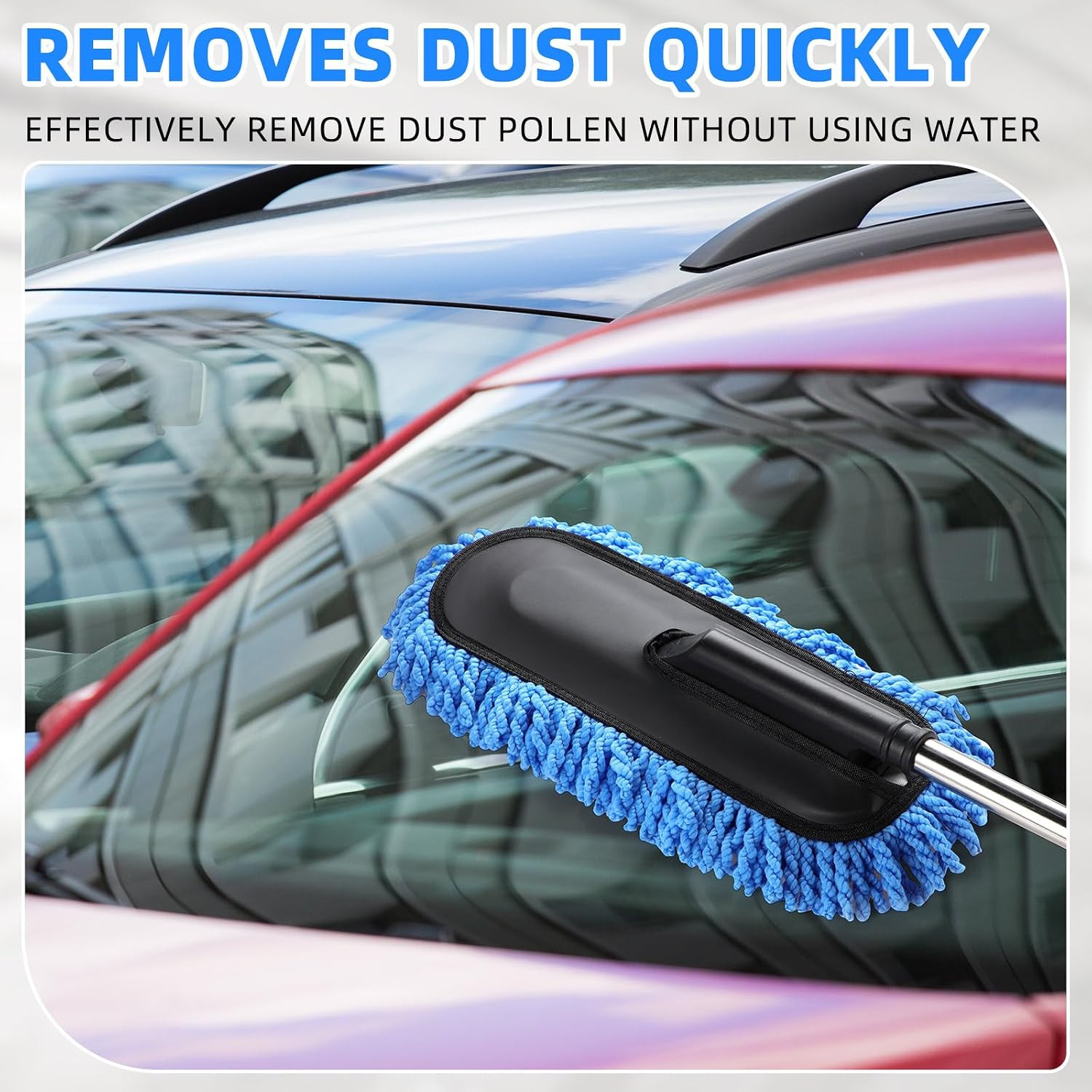 2 Pack Microfiber Car Duster Exterior Scratch Free with Extendable