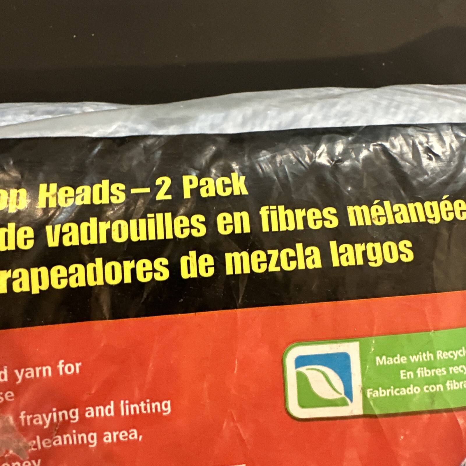 Rubbermaid Cotton Blend Commercial Mop Head Refill Blue Yarn D513-71 (2) pack
