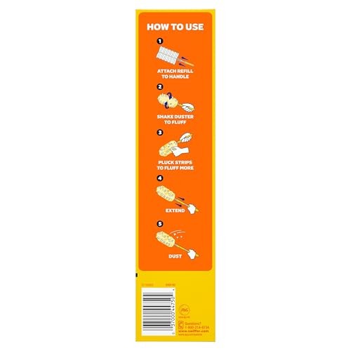Swiffer Duster Kit with 3 ft Extendable Handle, Heavy 4 Piece Set, Yellow