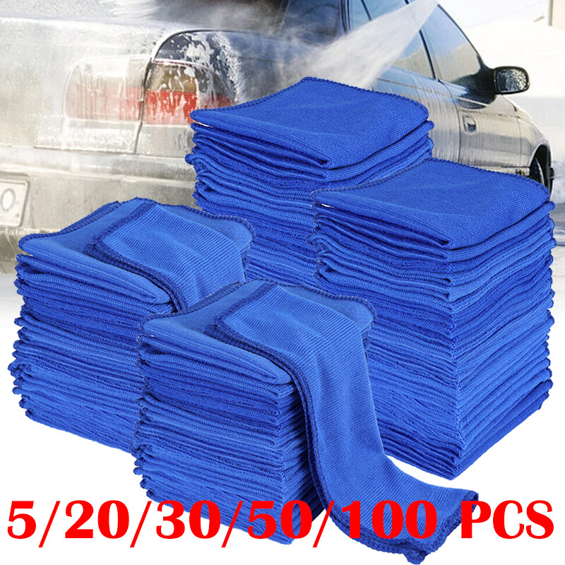100x Toallas de limpieza de microfibra reutilizables Paños de cocina absorbentes