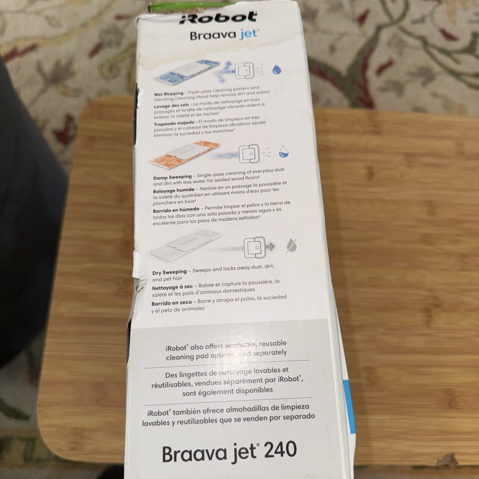 iRobot Braava Jet 240 Mopping Smart Robot Bluetooth Clean Hardwood/Tile/Stone