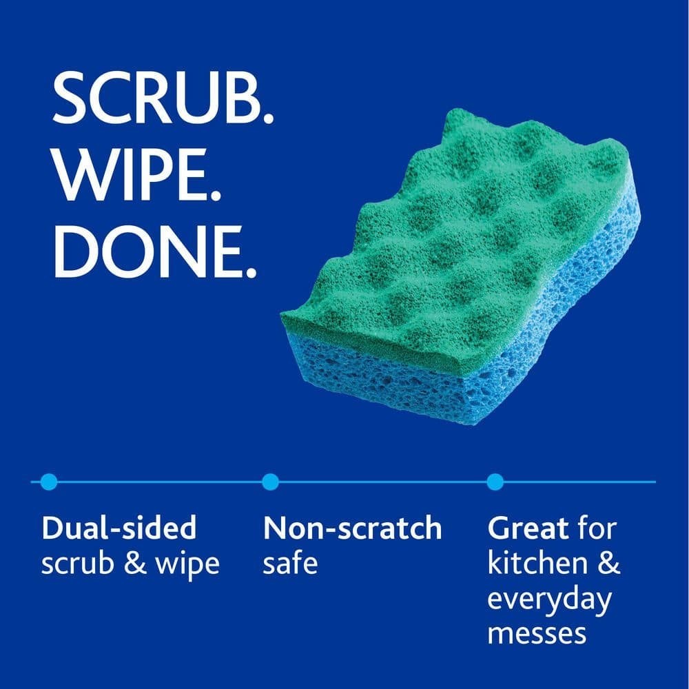 Scrunge Multi-Use Sponges 8 Count No Scratch Durable Design