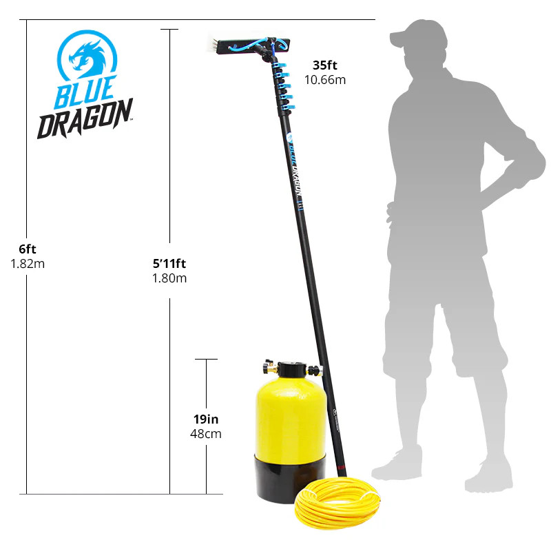 Blue Dragon Water Fed Pole and Yellow DI Tank Starter Kit