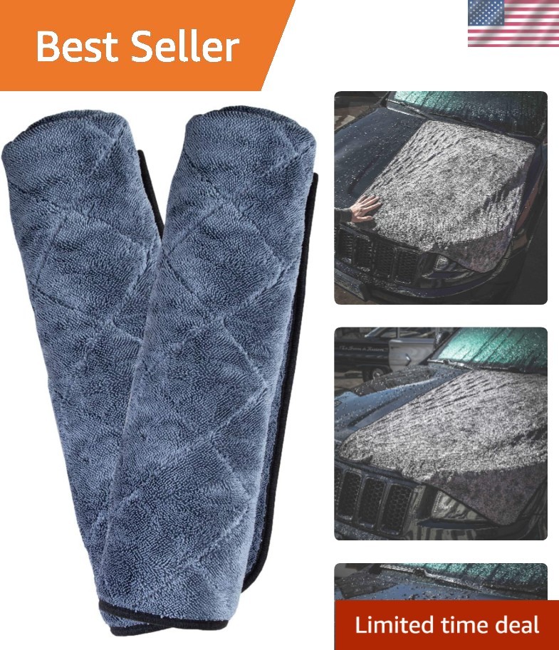 Plush 1500 GSM Microfiber Drying Towels – Large 33 x 29 Inches for Superior Care