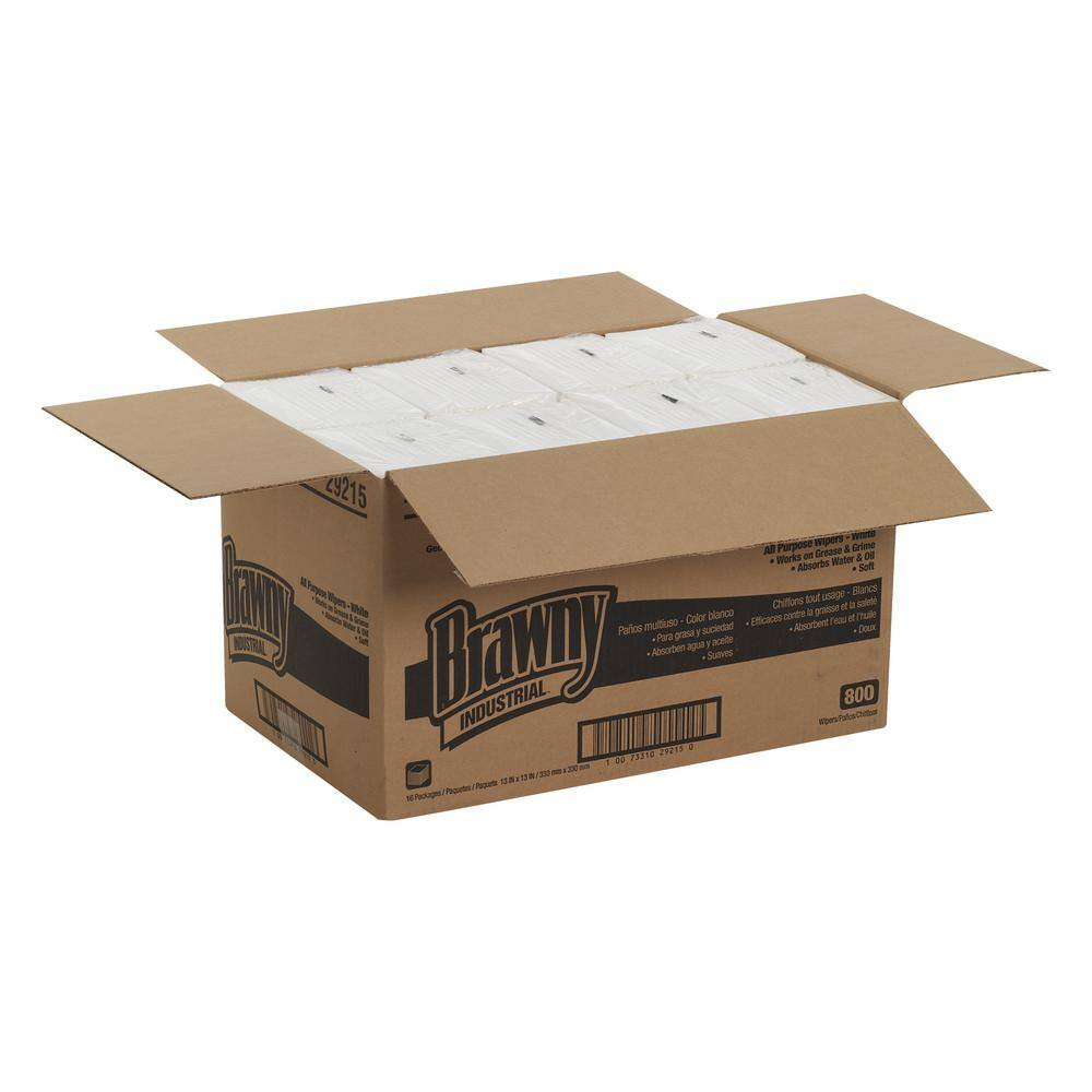Medium Duty Airlaid Quarter-Fold Wipers, 13 In. X 13 In., 50/Pack, 16/Carton