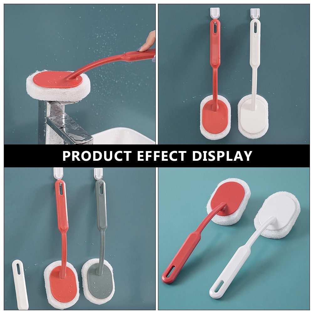 3Pcs Sponge Brush Cleaning Scrubber for Kitchen Use Assorted Colors