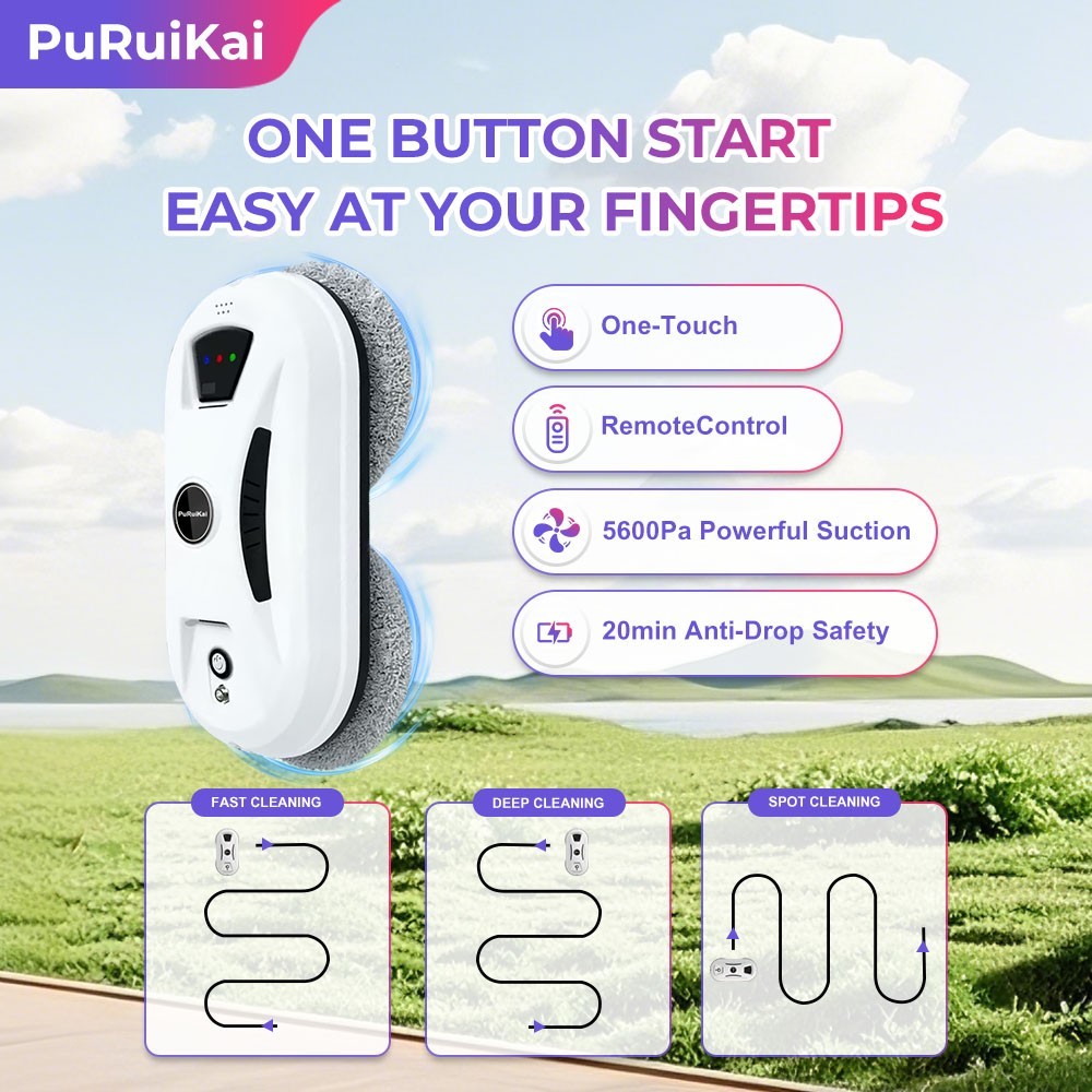 PuRuiKai’s latest 2026 model intelligent high-rise glass cleaning robot