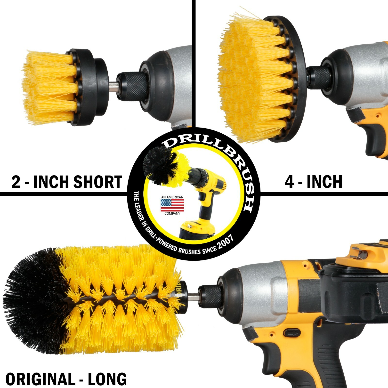Drill Brush Set for Cleaning Tile and Grout – Shower Cleaning Supplies