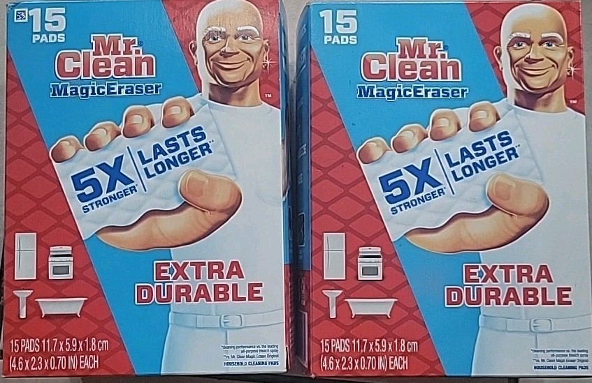 Mr. Clean Magic Eraser Extra Durable Scrubbers 15 count (Pack Of 2)