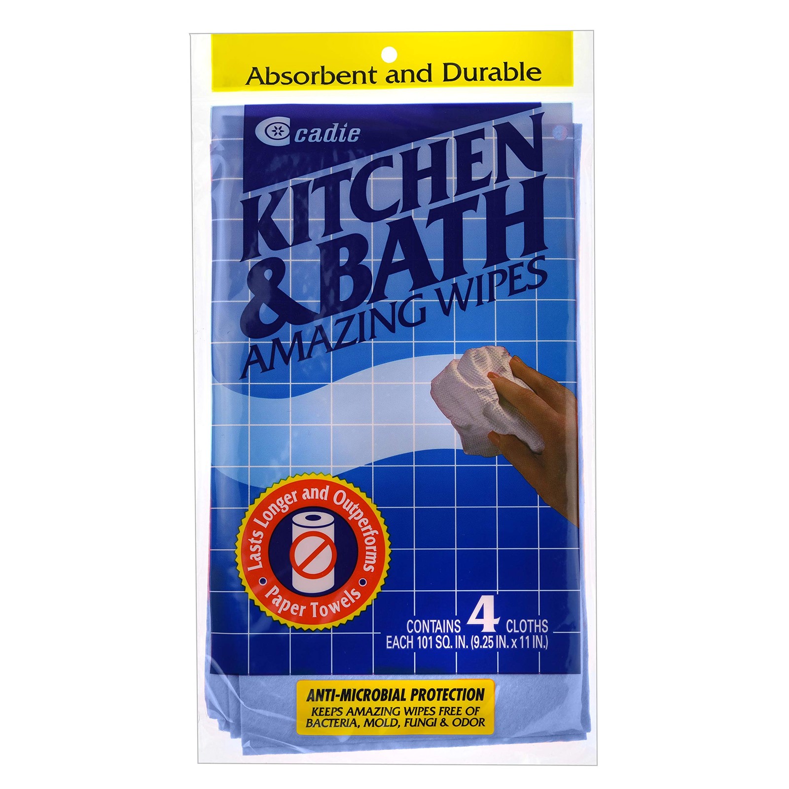 Kitchen and Bath Amazing Wipes – Absorbent and Reusable Cloth for Washing, Dr…