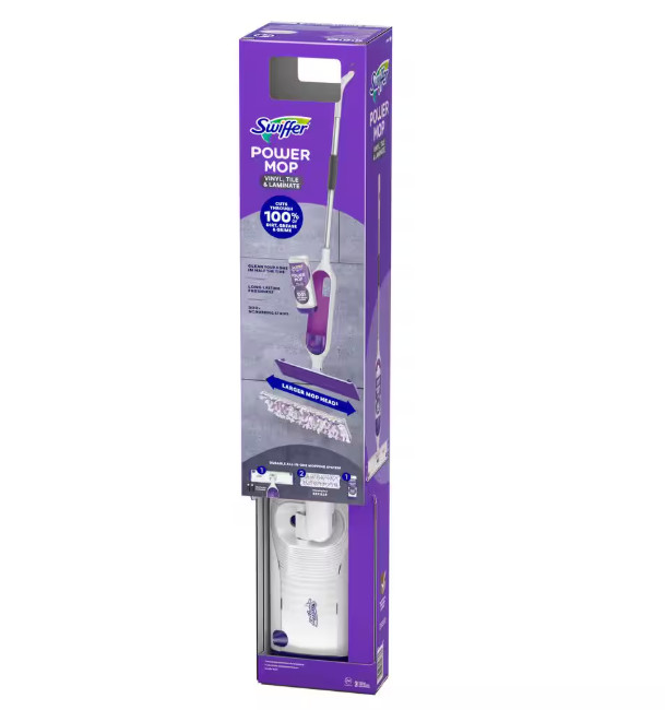 New Swiffer PowerMop Starter Kit Floor Cleaner Vinyl Tile Laminate