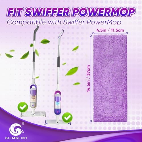 GLIMGLINT 16 Pack Reusable Microfiber Mop Pads Compatible 14.6 x 4.5 inches