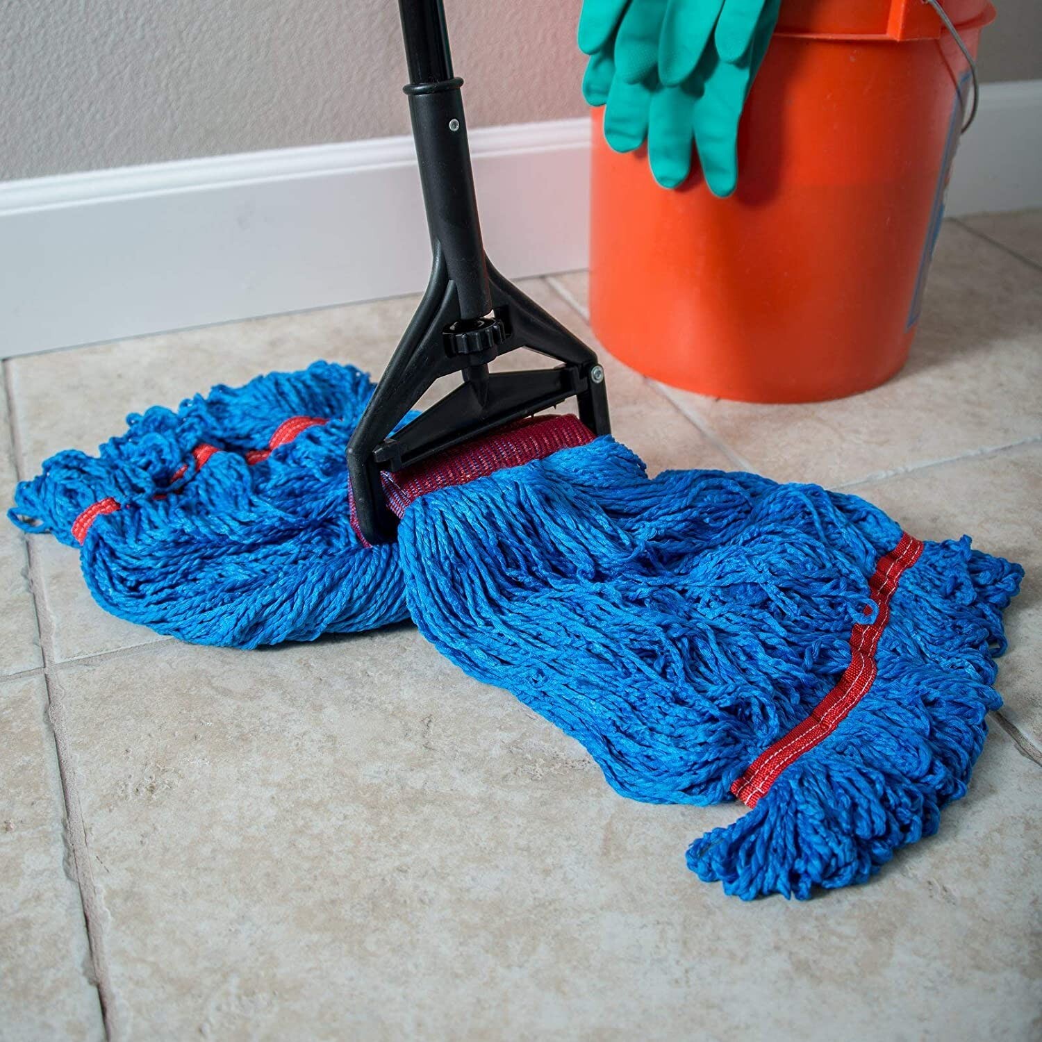 Simpli-Magic Antimicrobial Commercial Microfiber Looped Mop with Extendable Pole