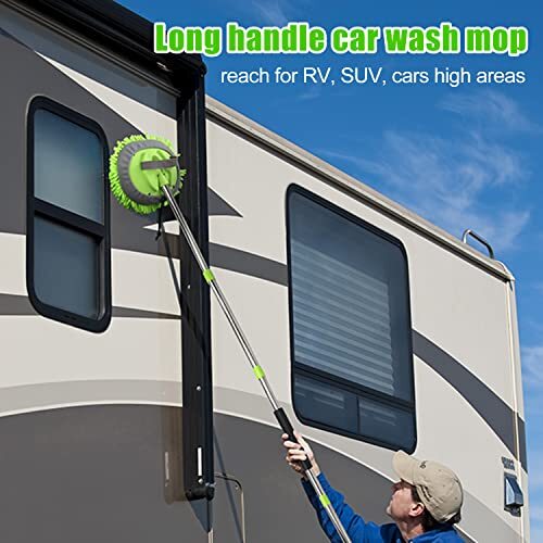 🚗 62” Car Wash Brush with Long Handle Car Wash Mop Mitt Chenille Car Cleaning