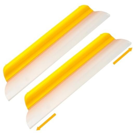 Pack 14 Inch Car Drying Squeegee Longer Silicone Water Squeegee Window 2 Yellow