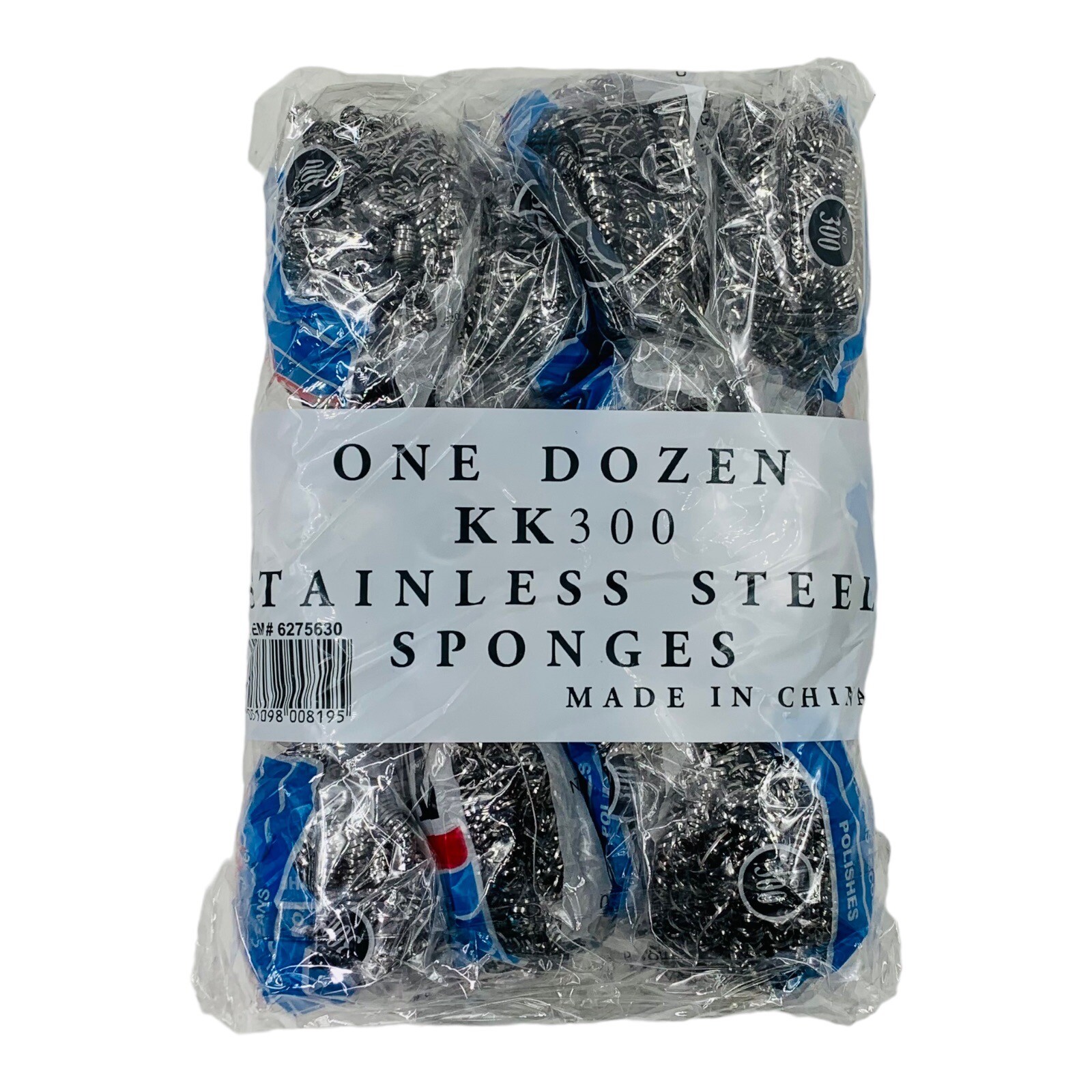 12 Count Stainless Steel Sponges Scrubbers Scour Pad Kurly Kate KK300