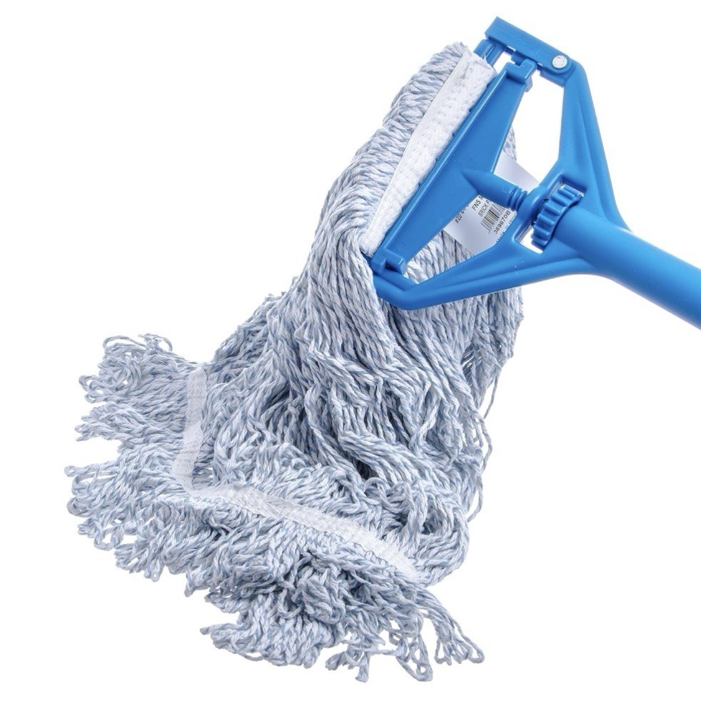Carlisle Mop Head Rayon Cotton Blend, Medium, Blue 369670B14 (Lot Of 10) 🔥