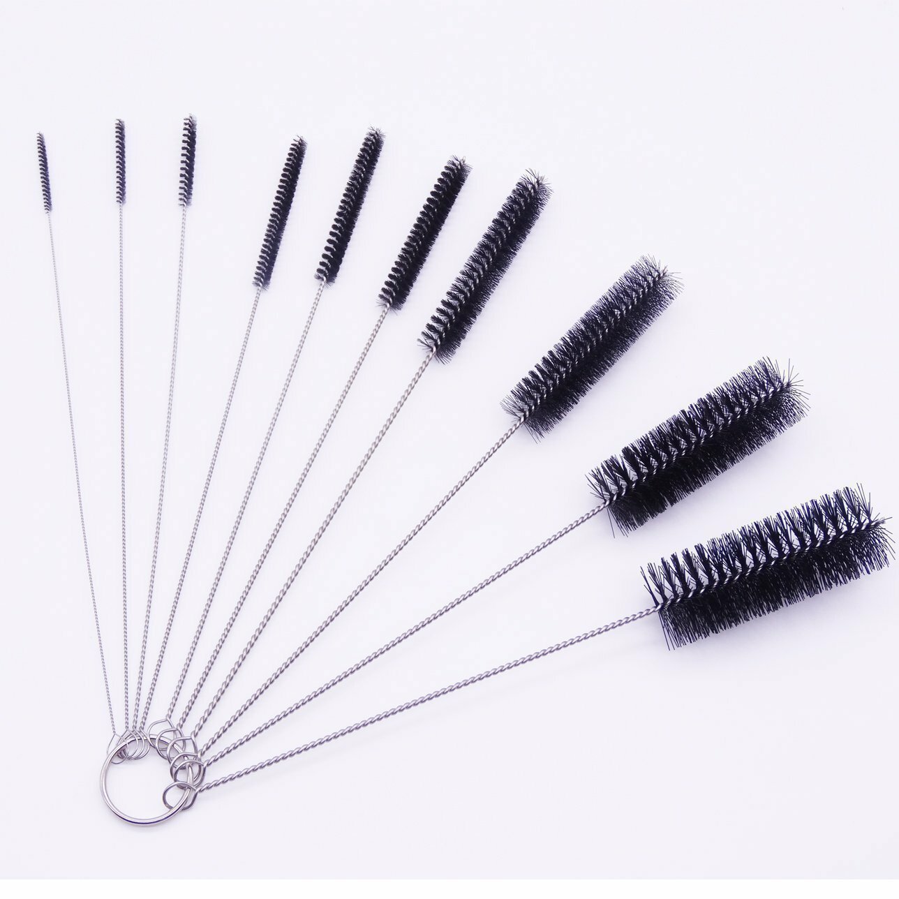 High Quality 8 Inch Nylon Tube Brush Set – Variety Pack (10 pieces)
