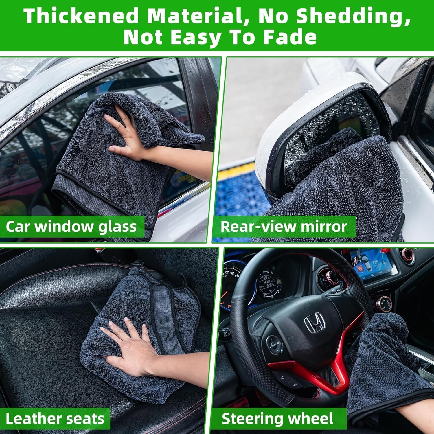 Toalla de secado para auto de microfibra ultra absorbente sin rayas ni manchas