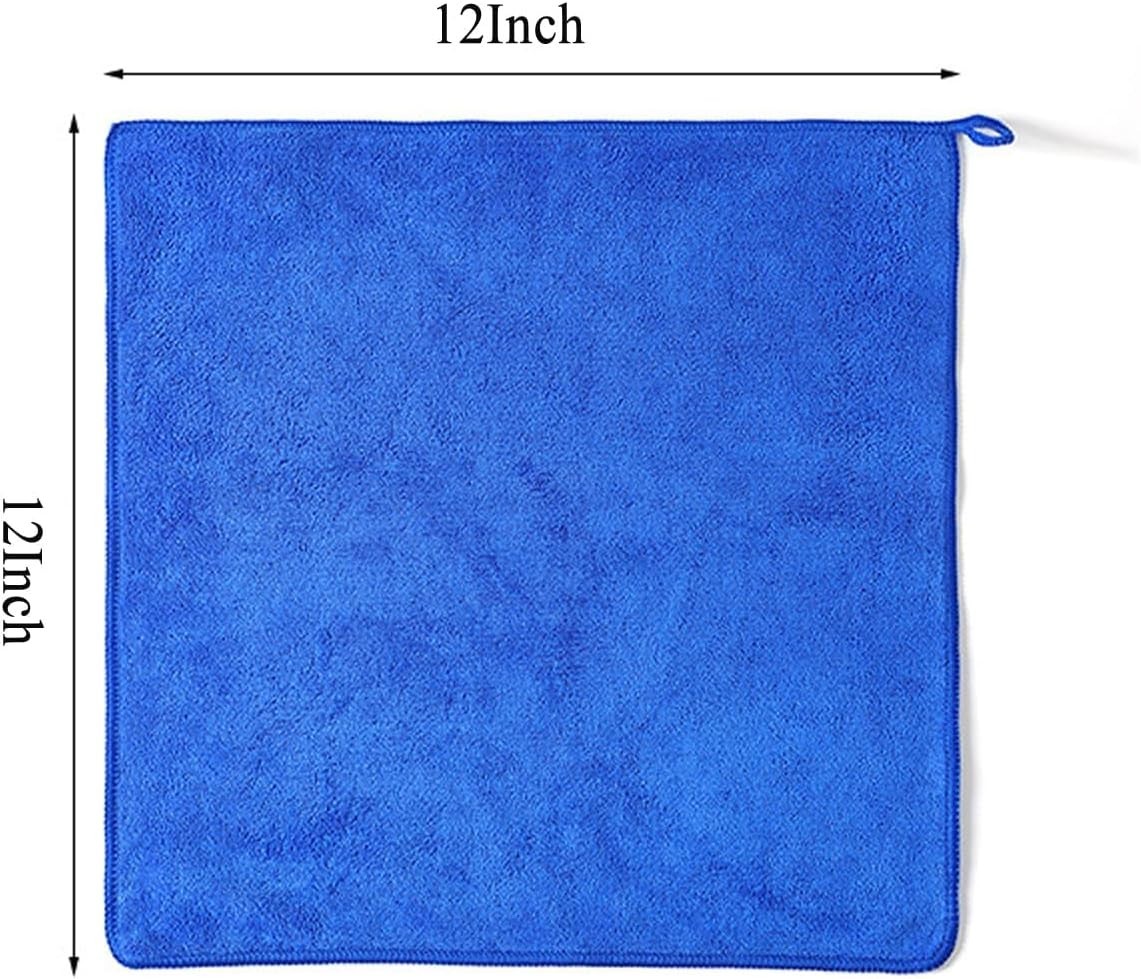 Multi-Colored Thick Microfiber Cleaning Cloth Set – Lint-Free & Durable, 6 Pack