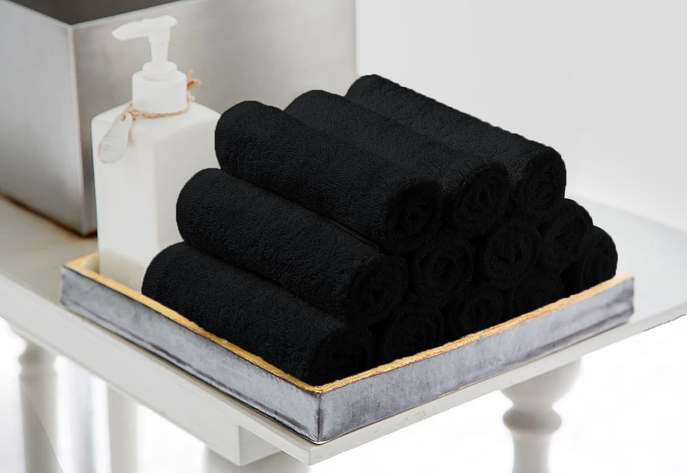 Cotton Washcloths – (Pack of 60) Size 12×12 Inches, 100% Ring Spun Cotton, Soft