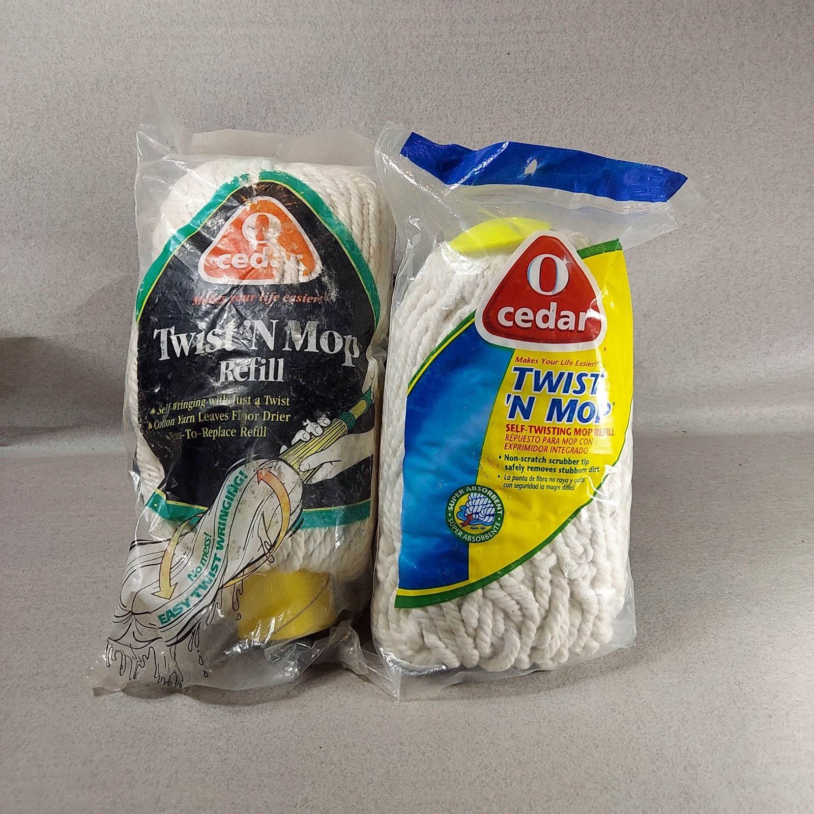 2x O Cedar Twist N Mop plus Refill Replacement Cotton Twist Mop New Sealed White