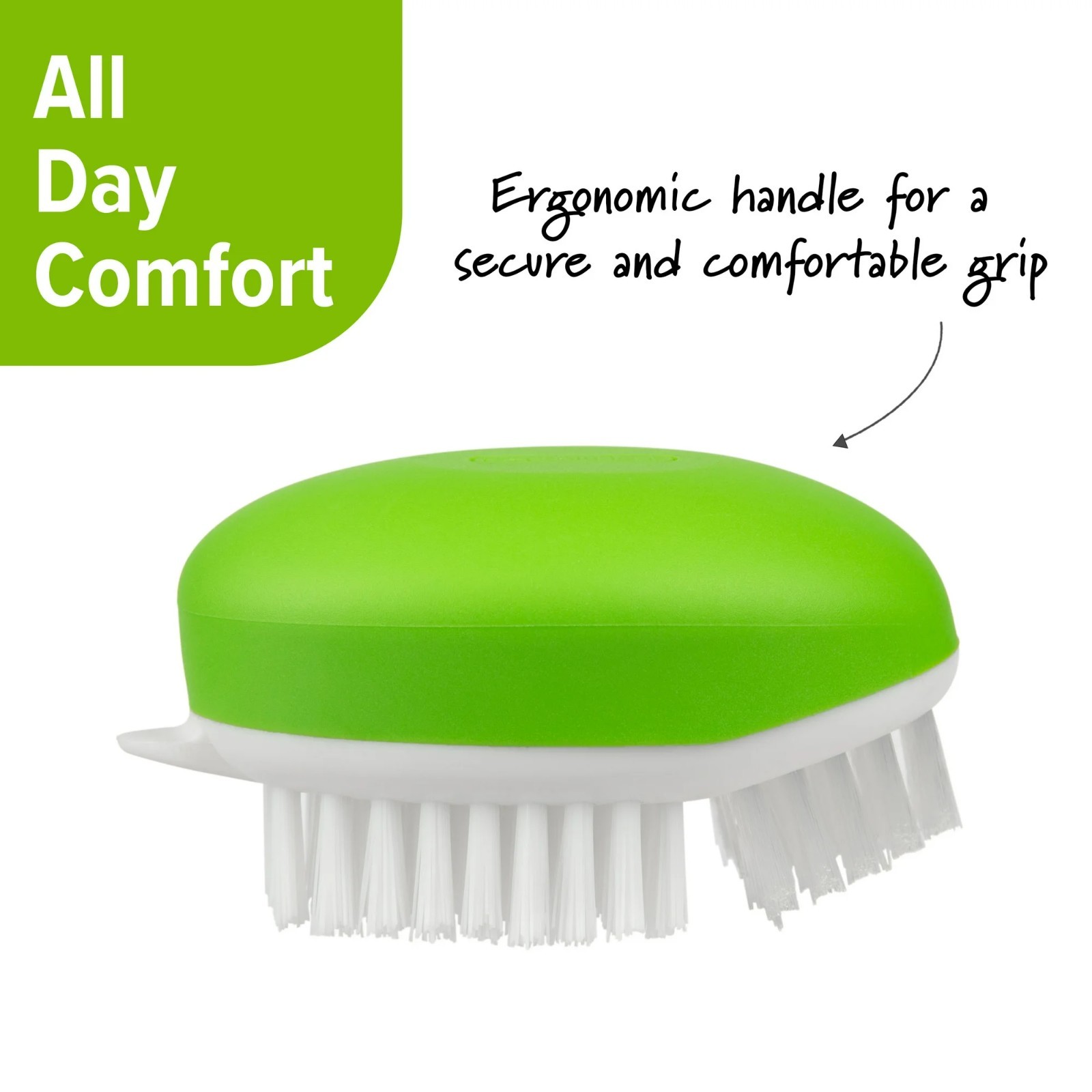 Prep Solutions Fruit & Veggie Cleaning Palm Style Green Brush