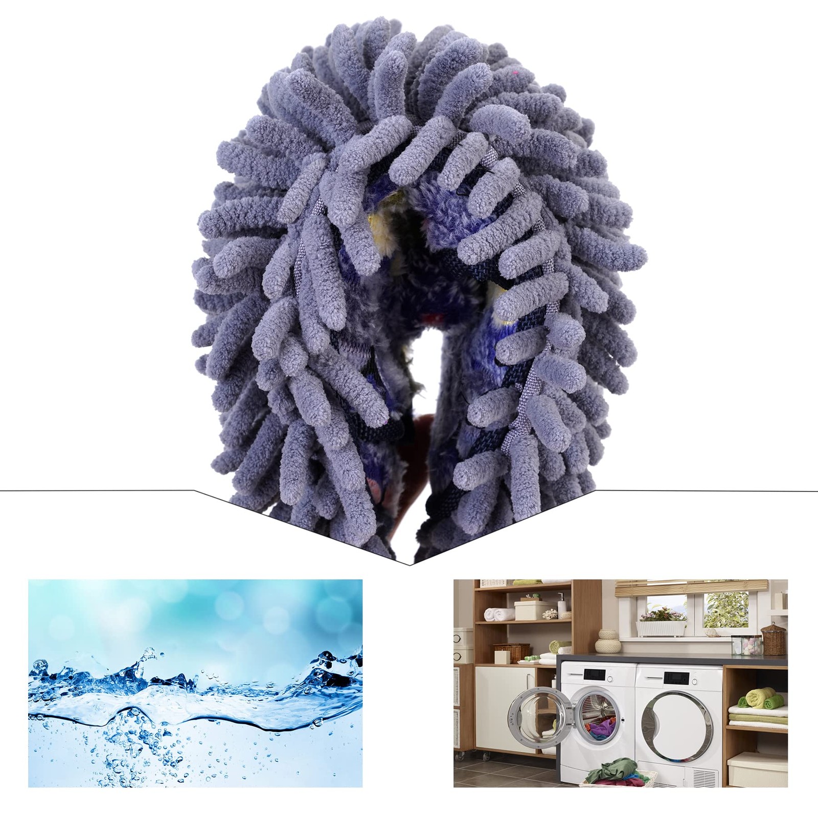 handrong Mop Slippers 4 Pairs of Dusting 10-11, Beige+blue+purple+pink