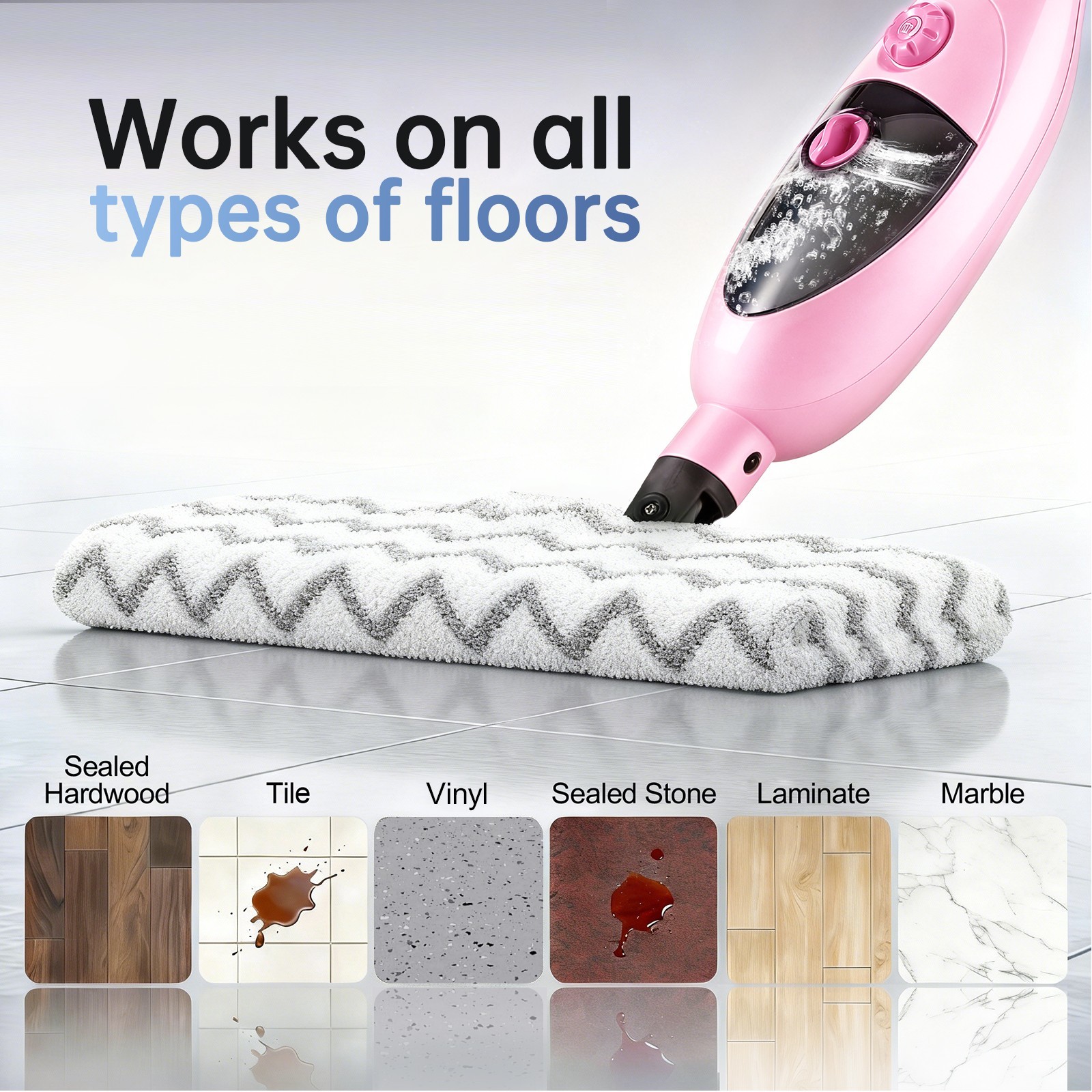 Household Steam cleaner Pet Steam Mop with Multi-Purpose Cleaning Tools