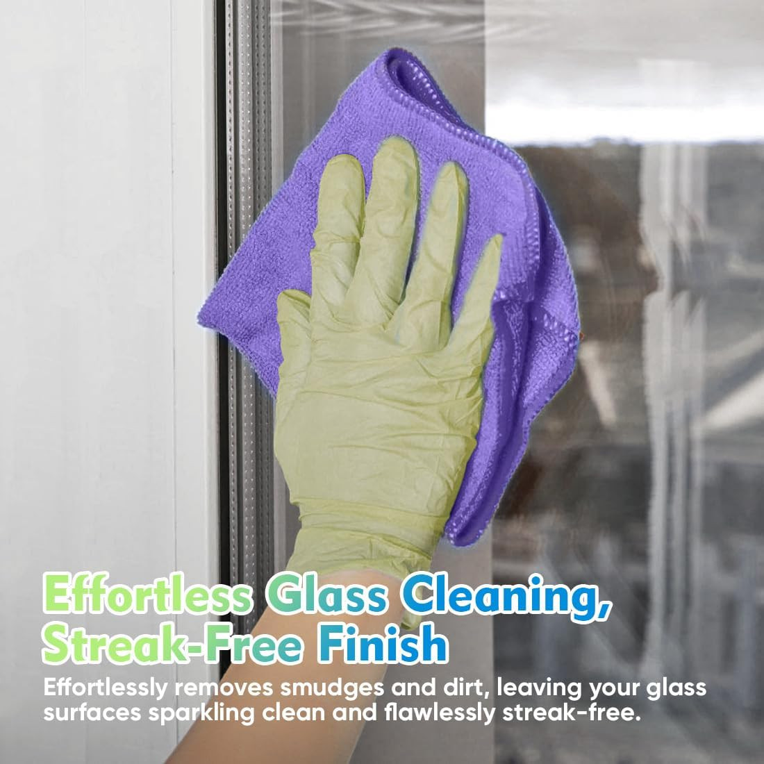 Purple Microfiber Cleaning Cloth 12 Pack 12.5 X 12.5 Inch Microfiber Towels for
