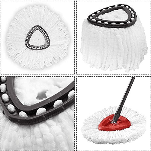 1-6Replacement Microfiber Mop HEAD For O-Cedar Spin Mop Easy Clean Wring Refill
